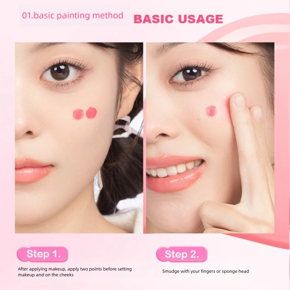 Nouveau fard à joues liquide Portable amélioration de la couleur hydratant chérie Mousse Blush mat atmosphère longue durée maquillage pour le visage