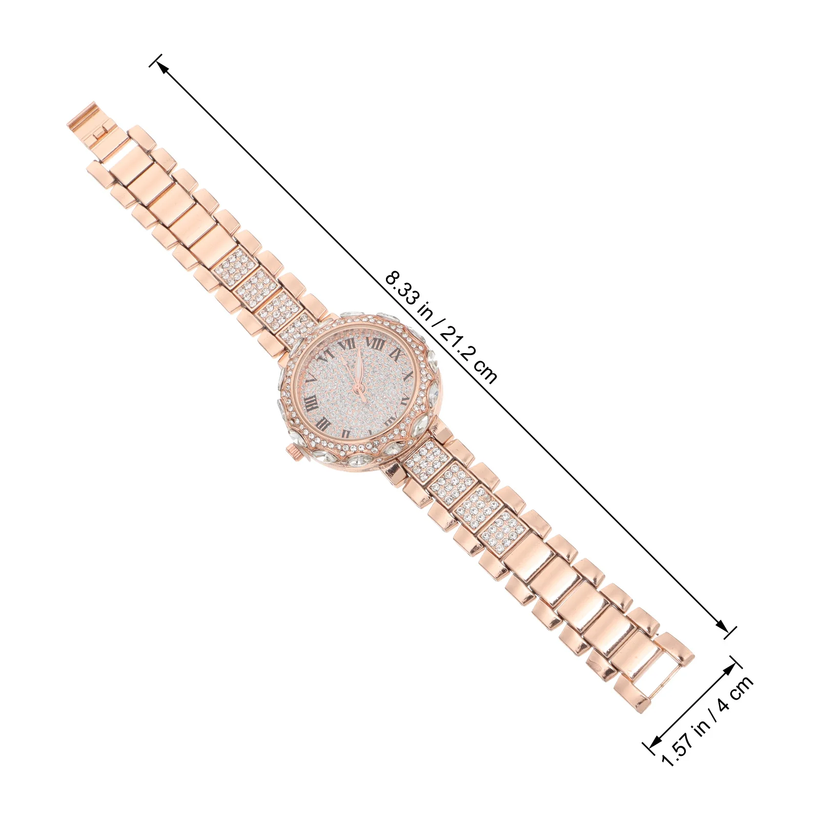 

1Pcs Premium Rhinestone Ladies Watch Stylish Shiny Women Wristwatch Adjustable Comfort Fit Perfect Gift for Girl Friends