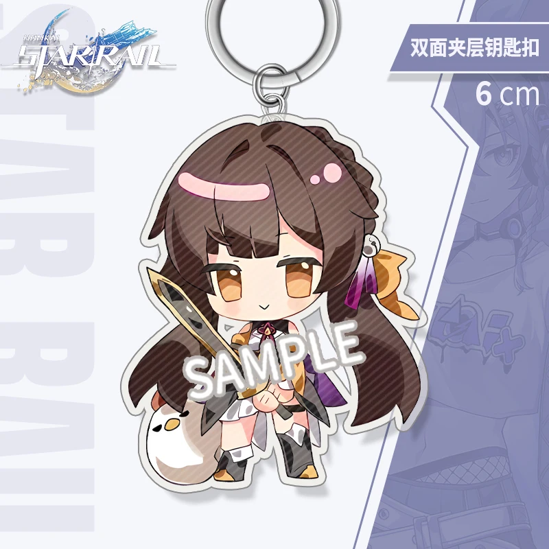 Anime Honkai: Star Rail Blade Fu Xuan Asta Arlan Cosplay cute keychain student bag Gift  ambitus Game