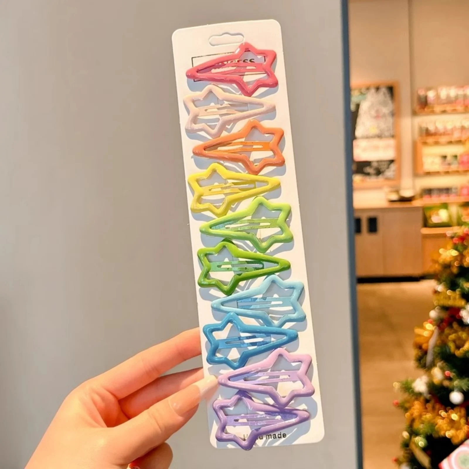 10PCS Handmade Colorful Hair Clips:Star&Heart Shaped Barrettes, Cute Hair Accessories for Girls, Vibrant Hairpins for Daily Wear image 6