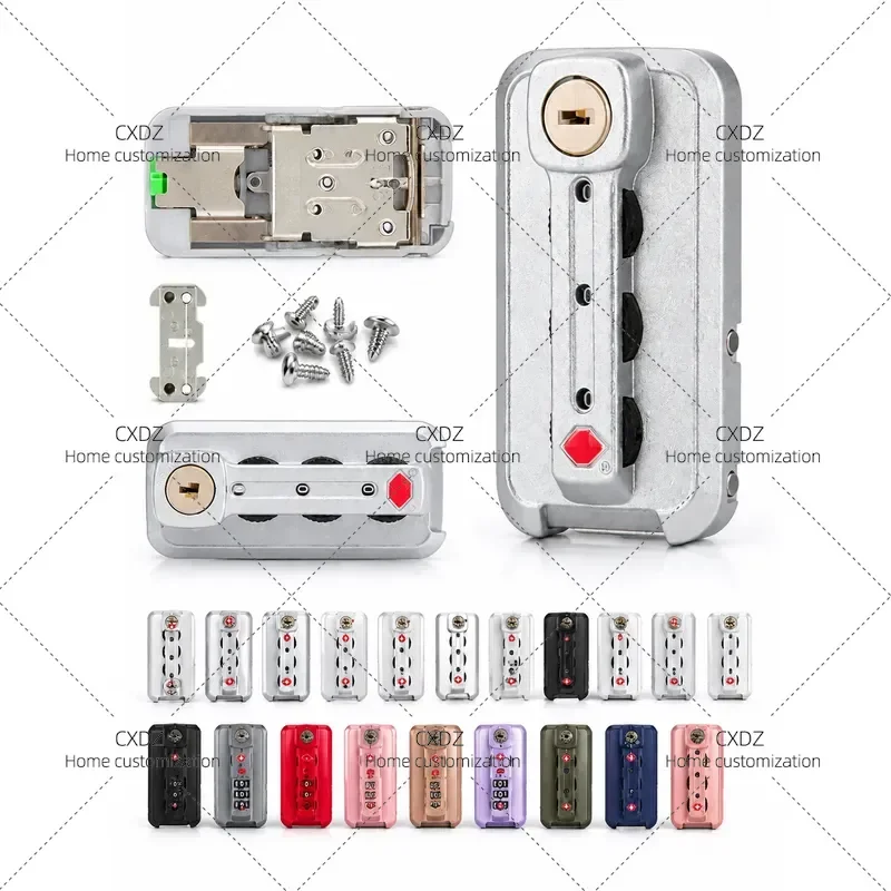 TSA007 Replacement Lock for Luggage Trolley Case Aluminum Frame Anti-theft Password Lock Accessories Customs Lock Repair