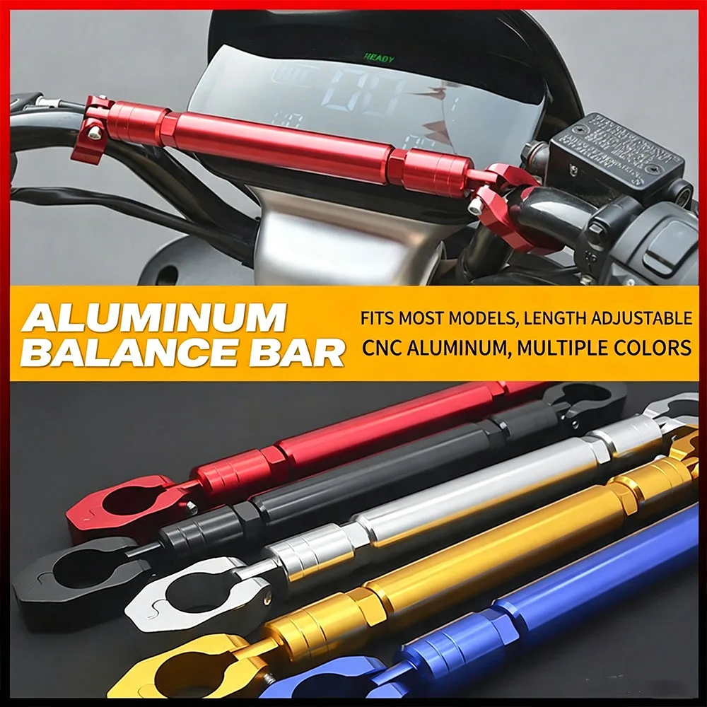 Adjustable CNC Aluminum Handlebar Balance Bar Multifunctional Cross Bar for Motorcycle Scooter E‑Bike Modification Accessory
