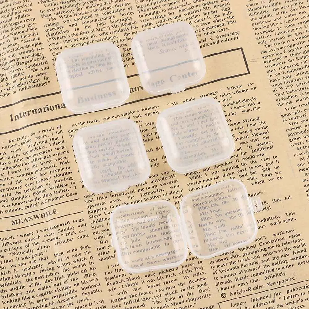 Storage Box Mini Translucent Plastic Box Packing Box Storage Box Dustproof Durable Strong Jewelry Earplug Pills Storage Boxes