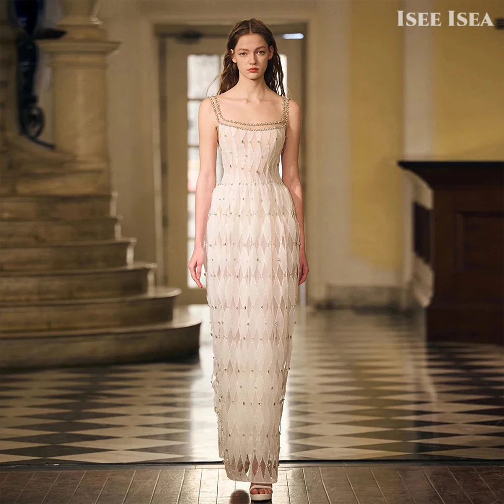 절묘한 이브닝 가운 여성 Tulle Ruffles 스퀘어 칼라 a 라인 Strapless 섹시한 스팽글 Bodycon 약혼 드레스 맞춤형