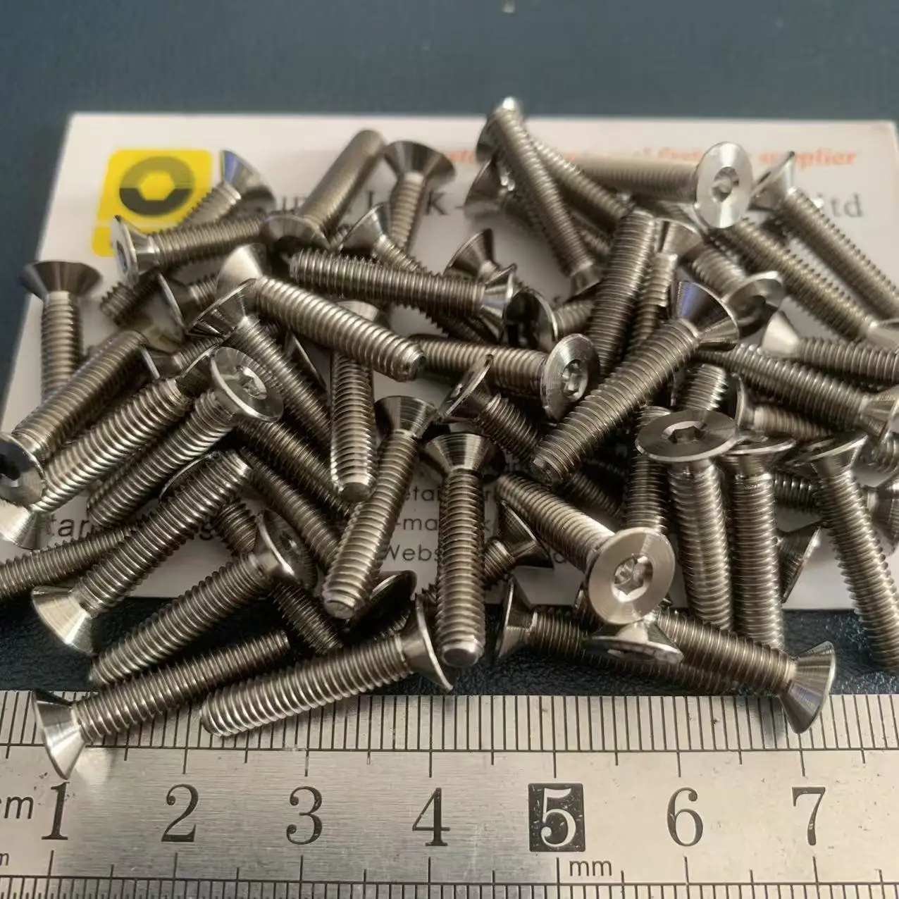 M4 * 8 10 12 14 16 18 20 25 مقبس سداسي من التيتانيوم غاطس/برغي برأس مسطح Gr5