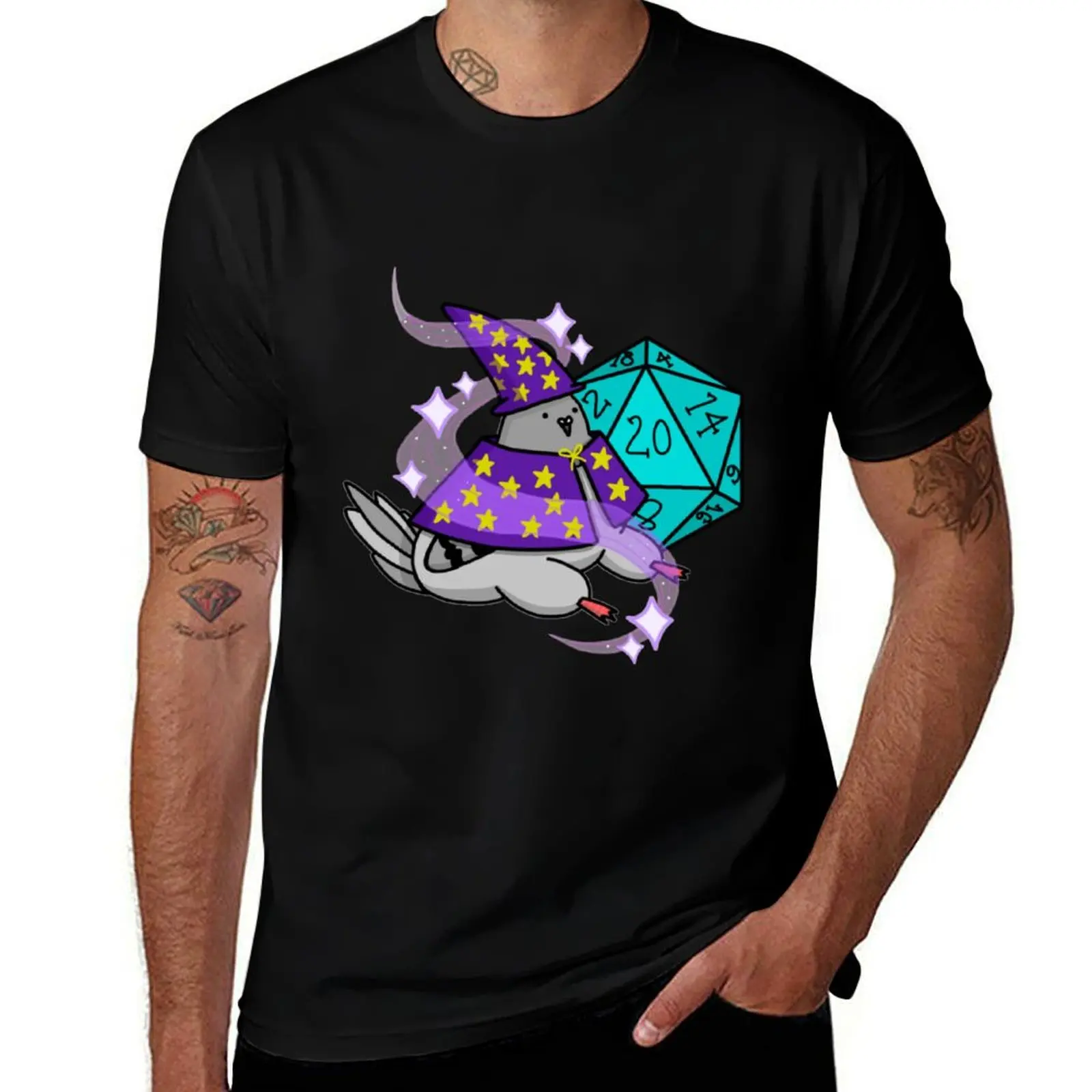 Wizard pigeon T-Shirt Work Utility Casual Tee Shirt T-Shirt