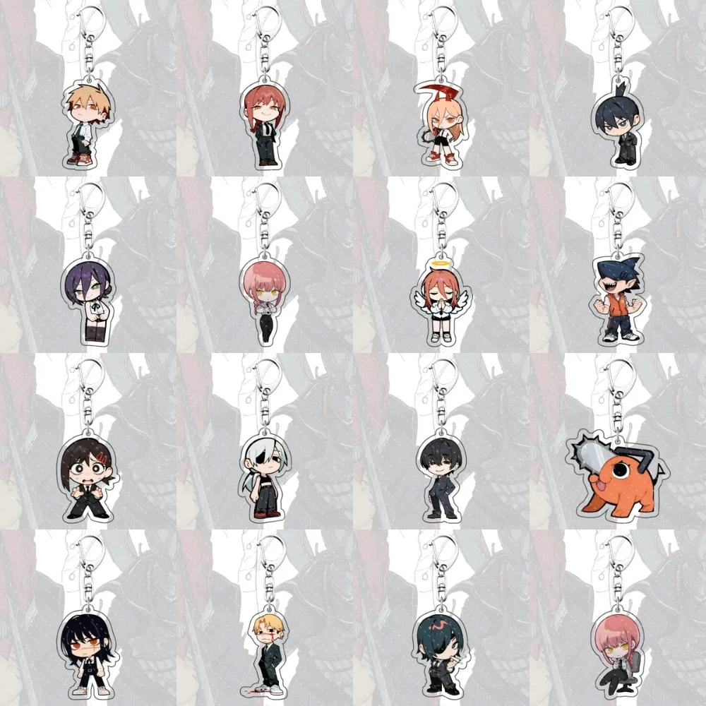 

Для человека-бензопилы, персонаж аниме, 5 см, акриловый брелок для ключей, Power Aki Angel Reze Denji, подвеска на рюкзак, коллекция украшений, подарок