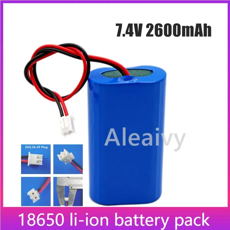 Aleaivy 7.2V/7.4V/8.4V 18650 Lithium Battery 3500mAh Rechargeable Battery Pack Speaker Protection Board+XH2.54-2P Plug Cable