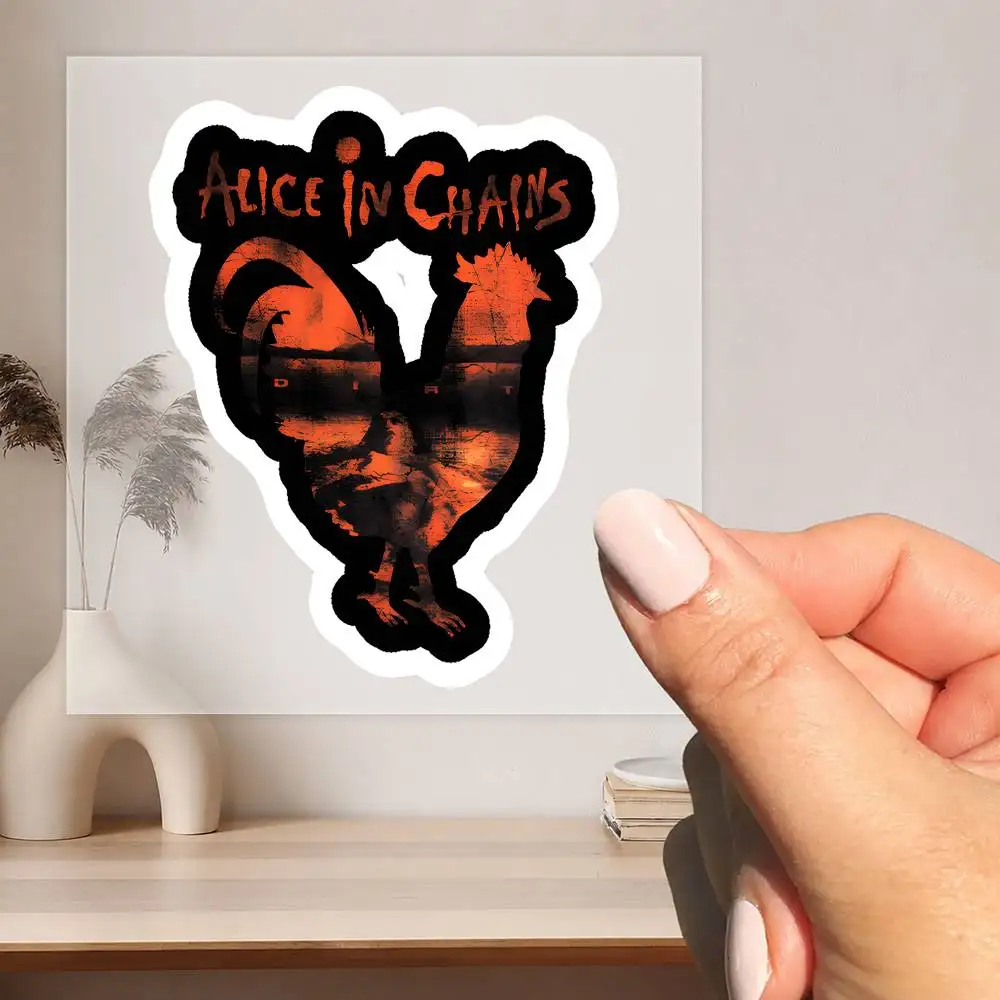 rooster alice in chains logo Waterproof stickers for decorating car windows motorcycles and computers.