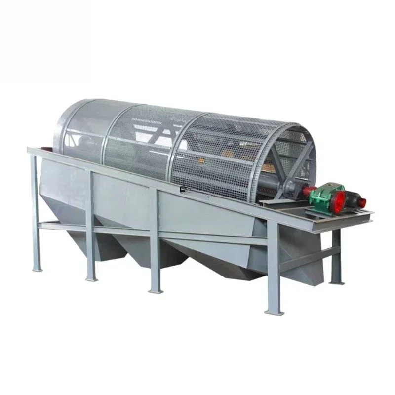 Lab High Quality Automatic Drum Screen Sand  Gravel Rotary Screening Trommel Screen Separator