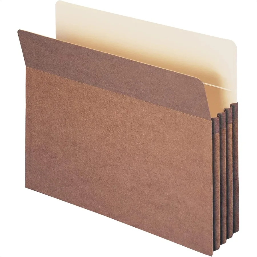 

100 Recycled File Pocket Straigut Tab 31 2 Expansion Letter Size Redrope 25 per Box 73205