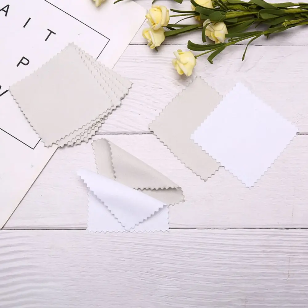 Paño para pulir joyas portátil, 8cm x 8cm, tela cuadrada, paño de limpieza para pulir, paño para pulir plata duradero y resistente al desgaste