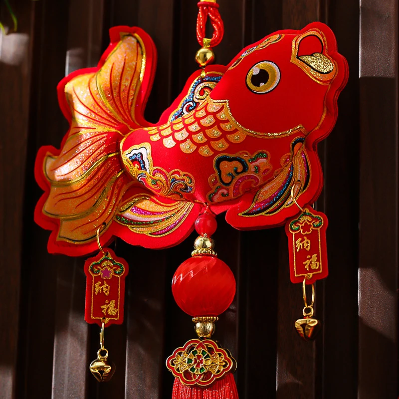 1pc Spring Festival Red Pendant Lucky Bag Lantern Small Ornaments For Living Room Chinese New Year Decoration