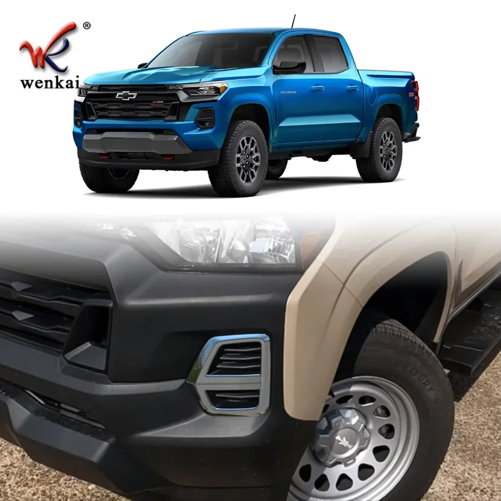 For Chevrolet Colorado 2024 2025 Car Accessories ABS Chrome Front Fog Light Lamp Cover Trim Molding Bezel Garnish