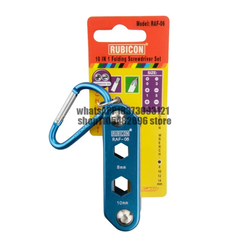 Folding Keychain Type Screw Batch Set 10 in 1 Portable Screwdriver Driver