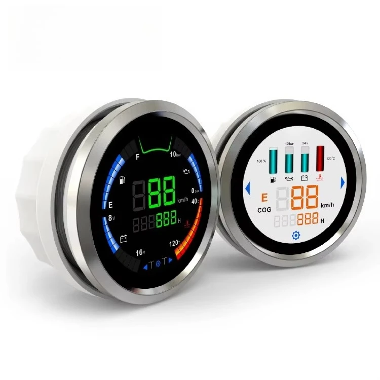 KUS Customizable Alarm Gauge 3inch Multifunctional LCD Instrument TFT Gauge for for Marine Yacht 5