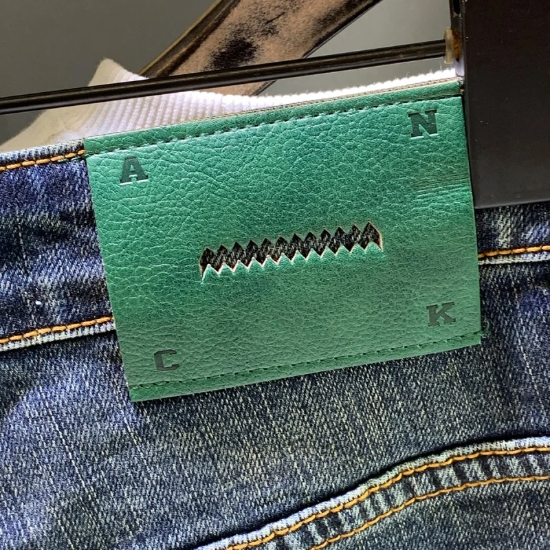 High Street Retro Blue Men's Jeans Men's Spring and Autumn Loose Trendy Ankle-Tied Harem Pants Stretch All-Matching Daddy Pants