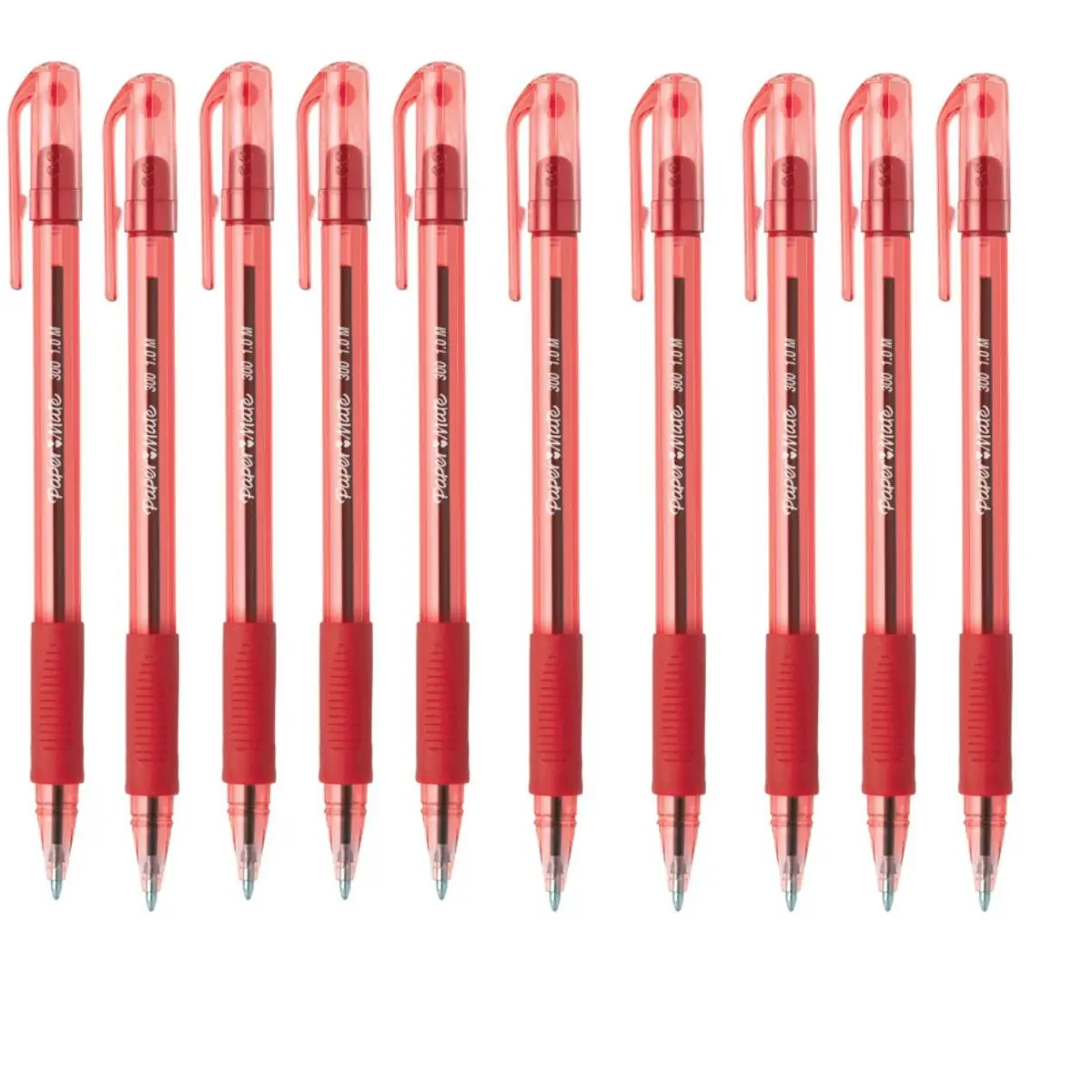 Kit with 10 Paper Mate 300 Red Spherographic Pen