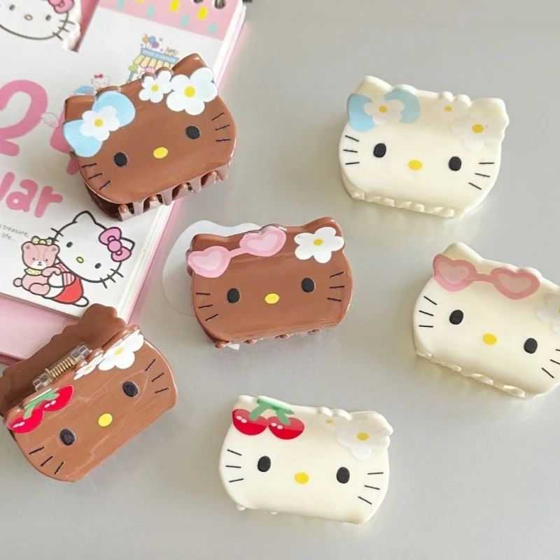 

KT Cat Hair Claw Clip Cartoon Cute Hawaiian Series Acrylic Hairclip Hair Accessories Back of Head Shark Clip Woman Girl Gifts