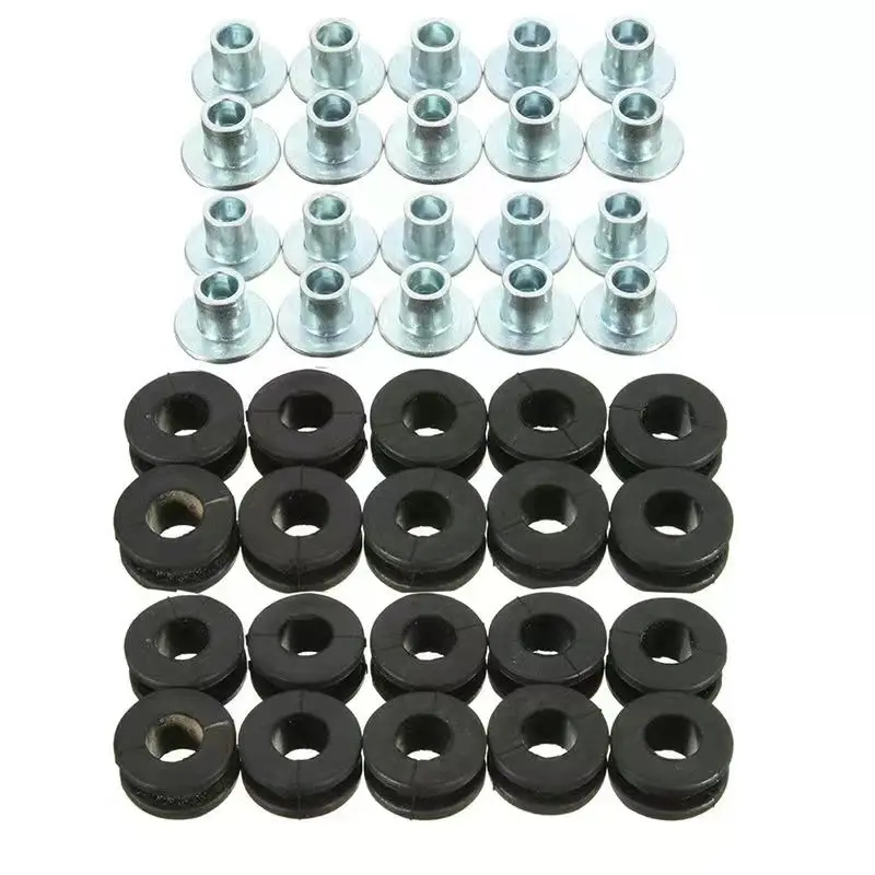 4pcs Motorcycle Universal  Rubber Grommets Bolt Kit M6 Fairing Bolts