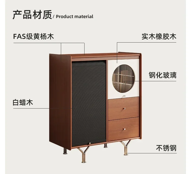 Обеденный боковой шкаф в средневековом стиле, интегрированный у стены, шкаф для хранения чайного ведра, входная стойка для крыльца