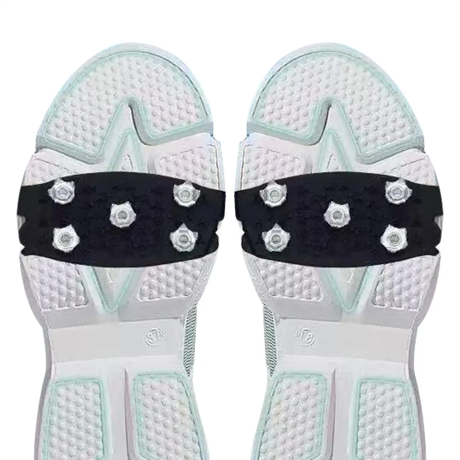 مقابض ثلج مكونة من 5 أسنان للأحذية، مرابط جر مضادة للانزلاق للمشي على الجليد، مناسبة عالمية فوق الأحذية الرياضية للمشي لمسافات طويلة والصيد #3