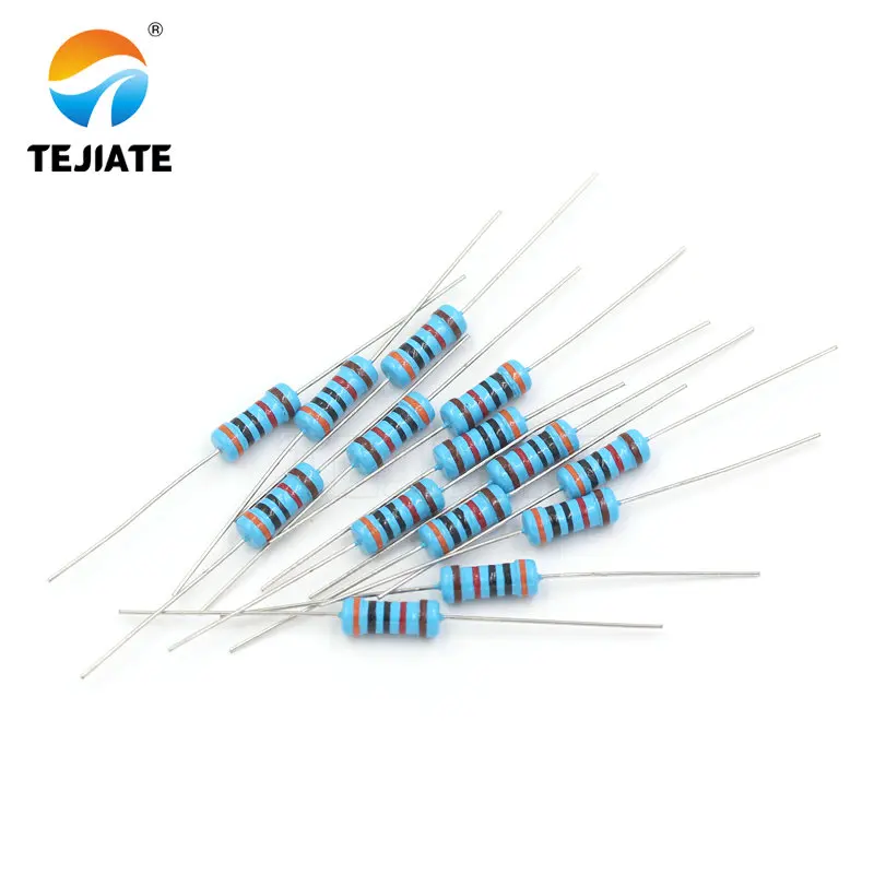 1W Metal Film Resistor 1% Five Color Ring 12 120 1.5K 15 150 18 180 9.1 91 910 Ohm