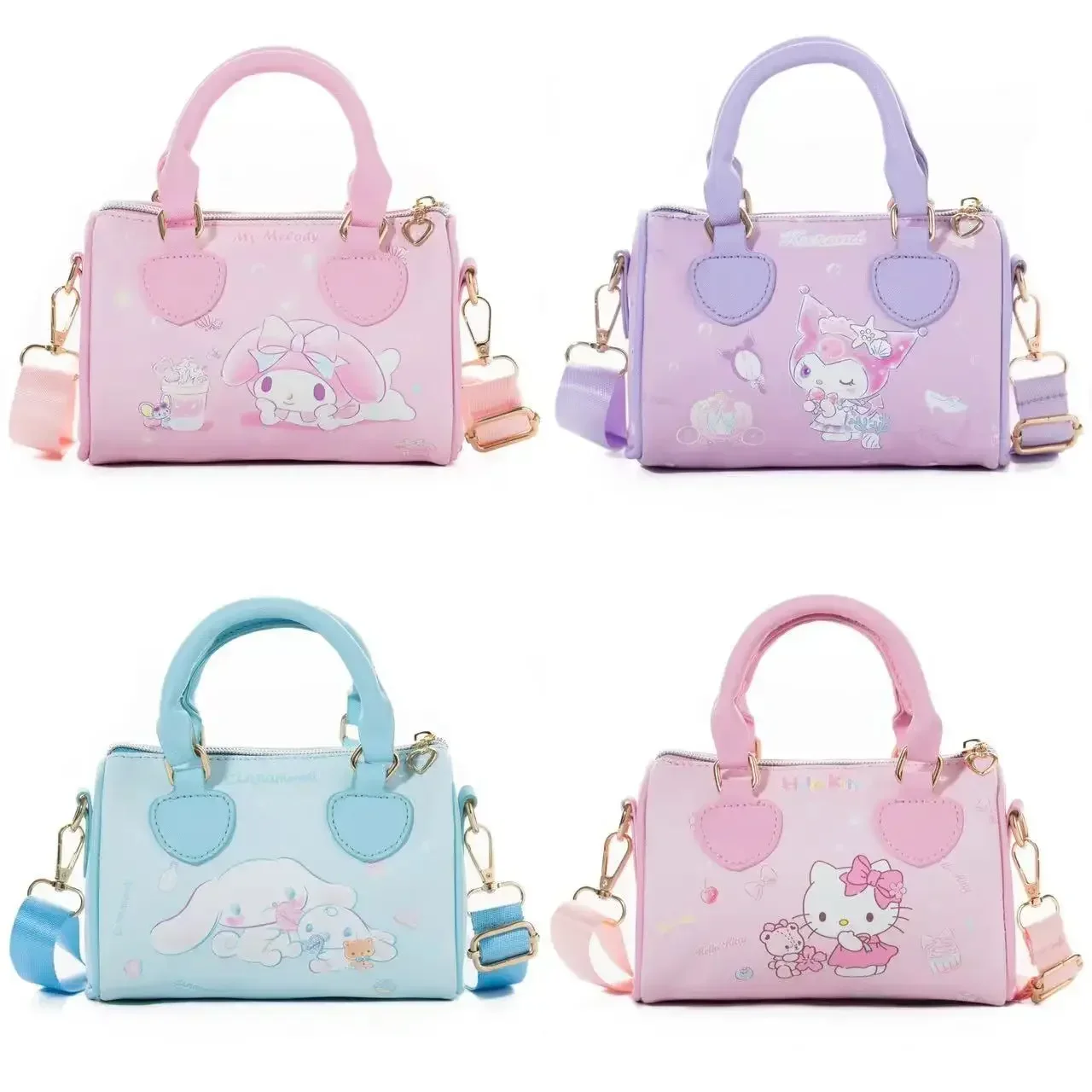 

Sanrio kuromi messenger shoulder bag hello kitty girl boy cinnamon cross-body bag tote handbag