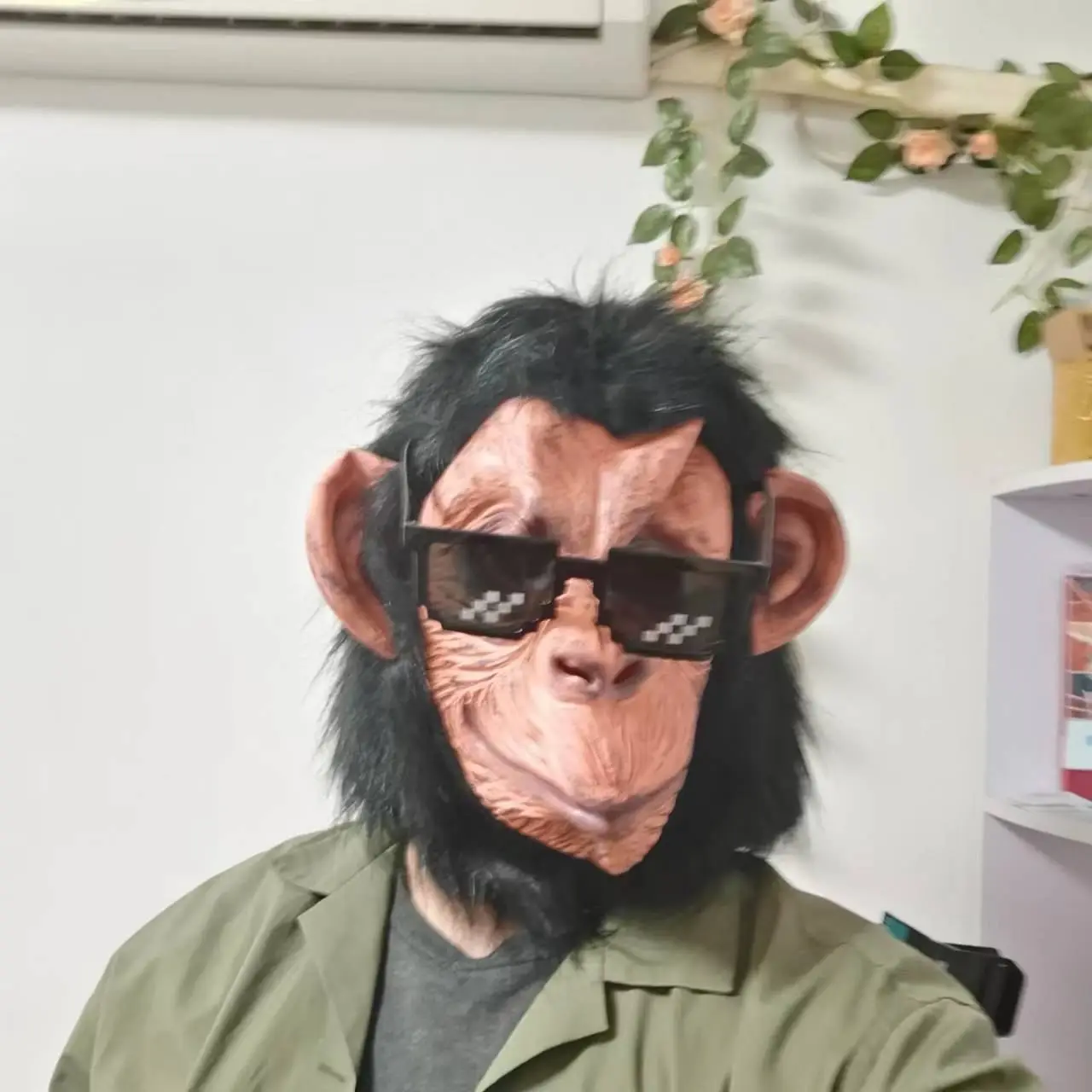 X-MERRY Chimp Monkey Mask Gorilla Ape Bruno Mars Lazy Song Animal Primate Fancy Dress