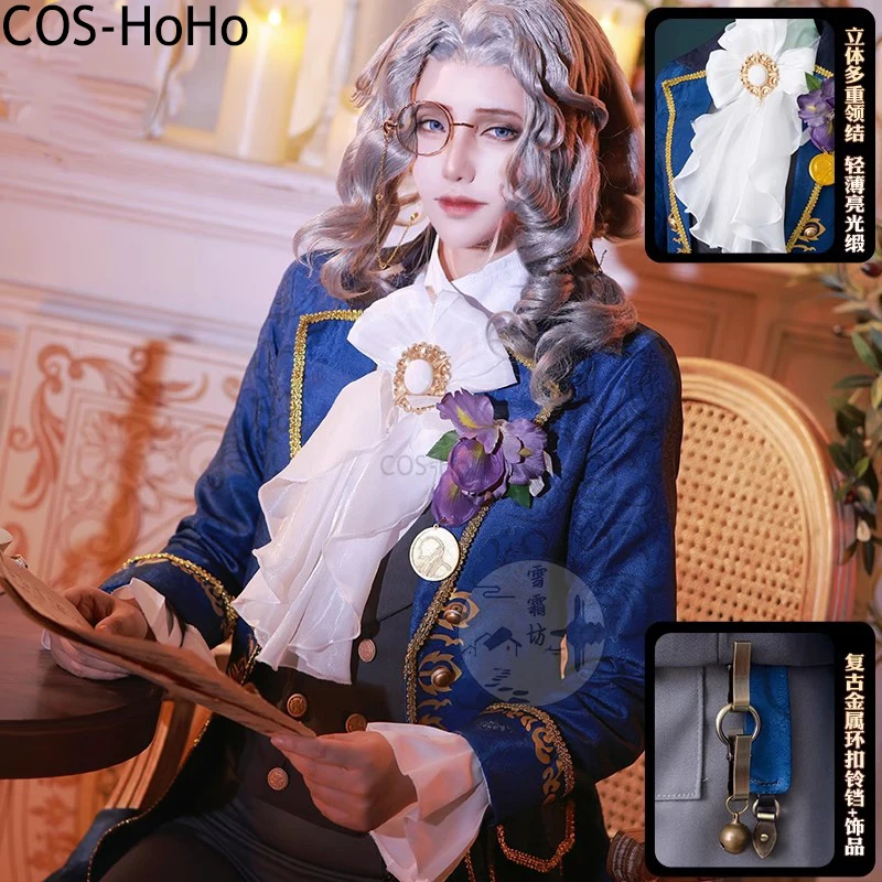 COS-HoHo Identity V Alva Lorenz Hermit Graduation Ceremony Gentlemen QiZhen Fashion Game Suit Cosplay Costume Halloween Outfit