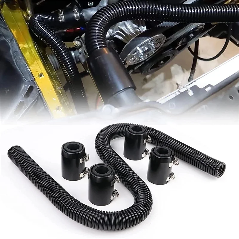 Coolant Hose Set W Cap Clamp Stainless Steel Flexible Car Radiator Hose Universal Radiator Replacement Part