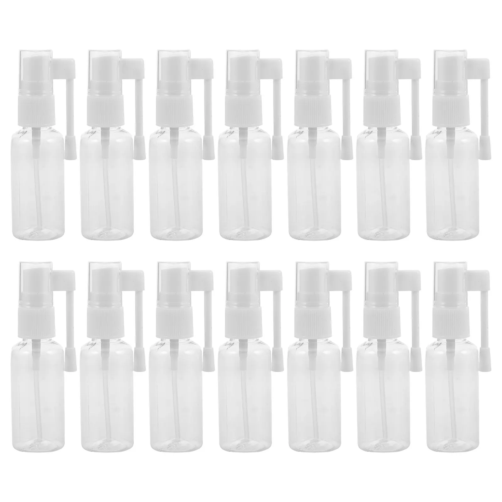 30Pcs Transparent Fine Mist Spray Bottle with 360 Rotation for Nasal Wash Saline Spray Mini Perfume Refillable Travel Size Clear