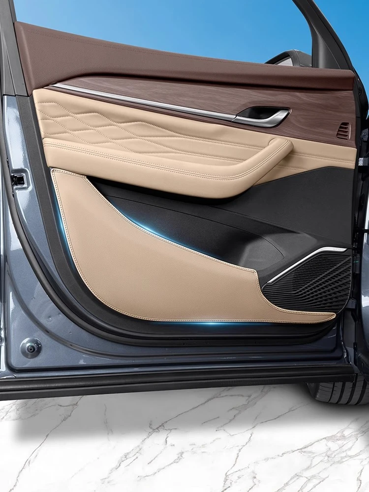 Grand Koleos/GEELY Monjaro KX11 Xingyue L 2025 4 도어 안티 킥 패드 매트 가죽 보호 커버 자동차 수정 액세서리