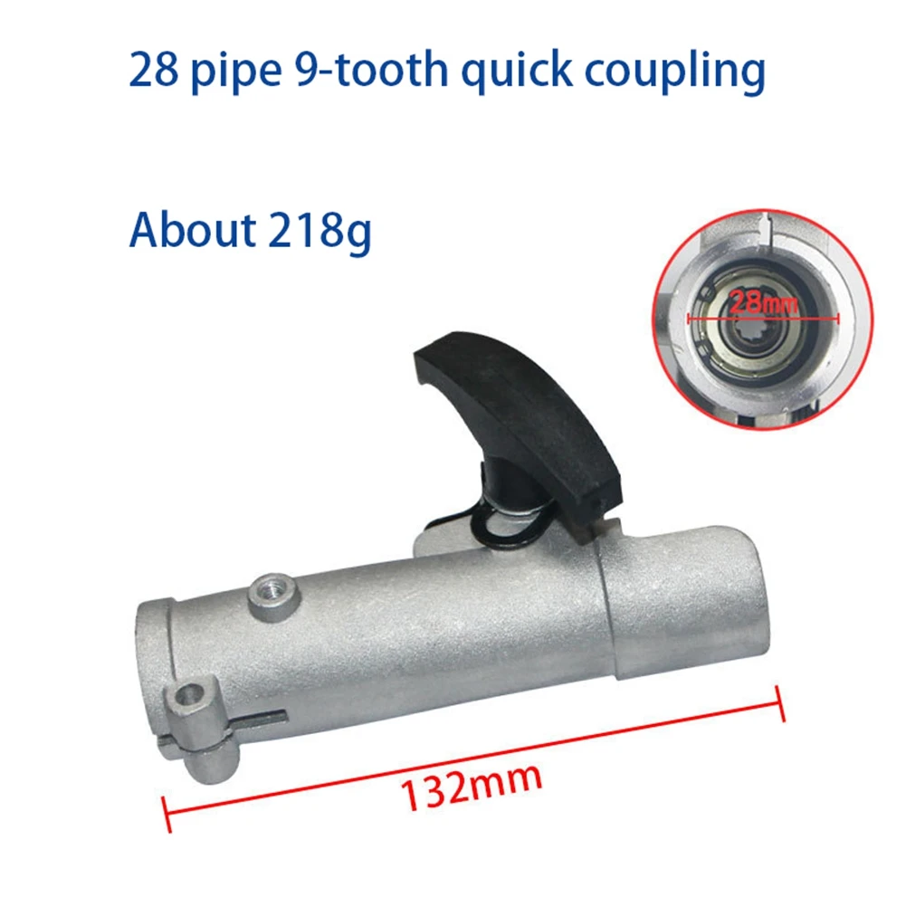 Shaft Connector Joining Clamp,Lawn Mower Brush Irrigation Hedge Trimmer Brush Cutter Accessories 28mm 9 Spline