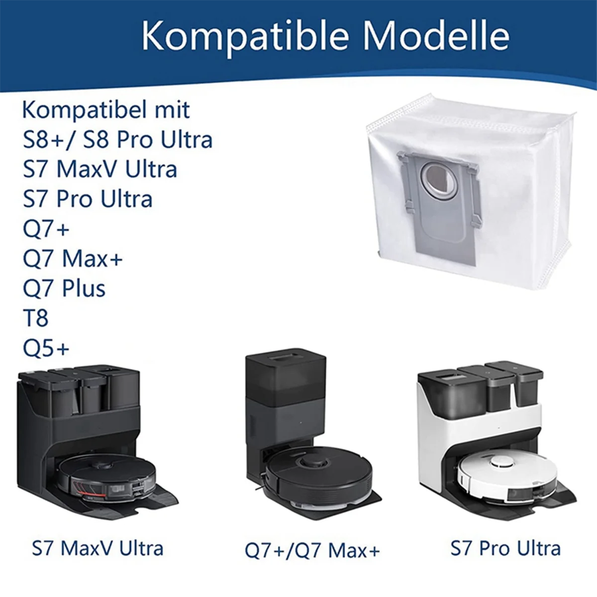 28Pcs Dust Bag for S8 PLUS S8 Pro Ultra /S7 MaxV Ultra / Q5+ / + / T8 Robot Vacuum Cleaner Accessories