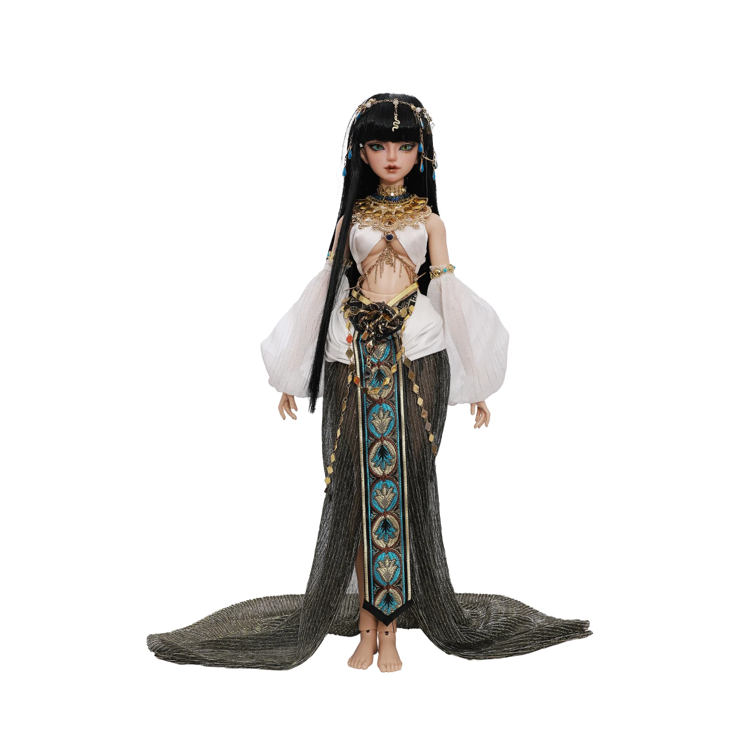 스네이크 B 이집트 뱀눈 BJD 1/4 풀세트 - 인간형 뱀 여신 우레이우스 & 수제 와스셉터 고대풍 슈가페어리