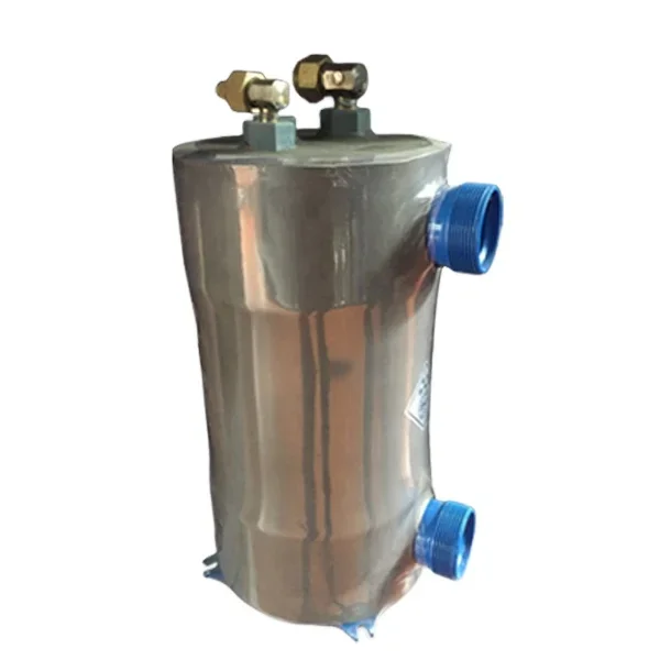 High Efficient tube heat exchanger for swimming pool pure titanium evaporator heat pump water heater of low price