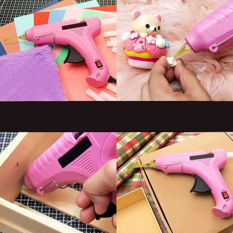 استثنائي! فوهات نحاسية ذات طرف رفيع للغراء الساخن مكونة من 4 فوهات نحاسية كاملة الحجم ذات درجة حرارة مزدوجة تذوب بالحرارة