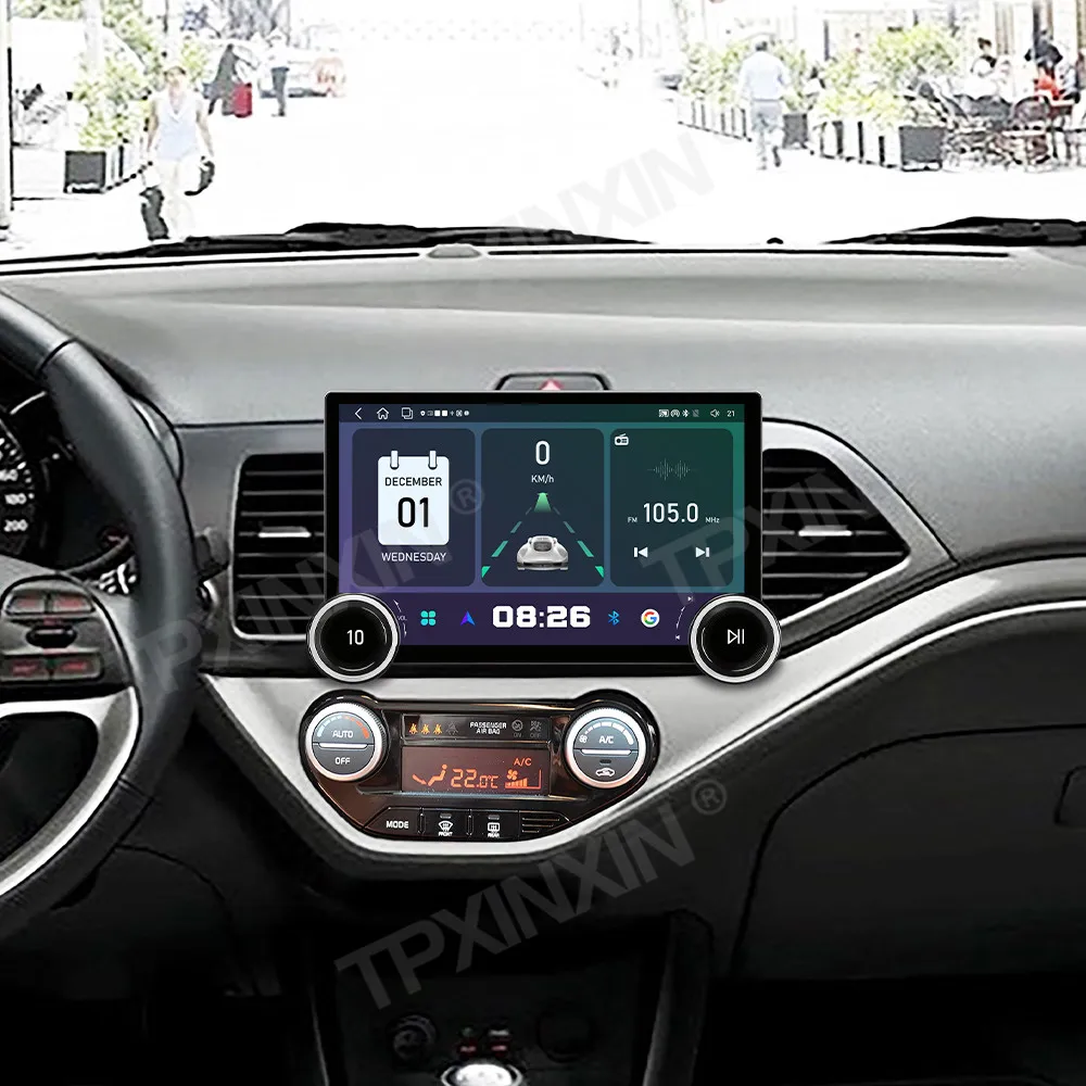For Kia Picanto 2011~2017 Double Knobs Android Auto Carplay Car Radio Automotive Multimedia Stereo Player GPS Navi Head Unit