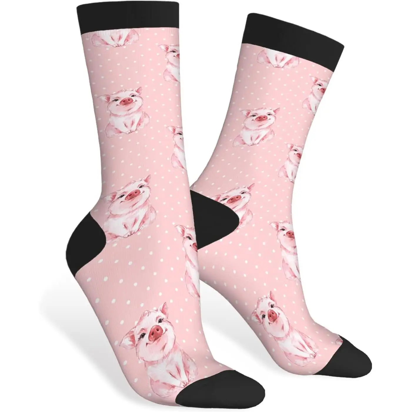

Забавные носки с милой свиньей, коричневые повседневные носки со свиньей, дизайн контрастного цвета для женщин и мужчин, подарок для здоровья, новинка