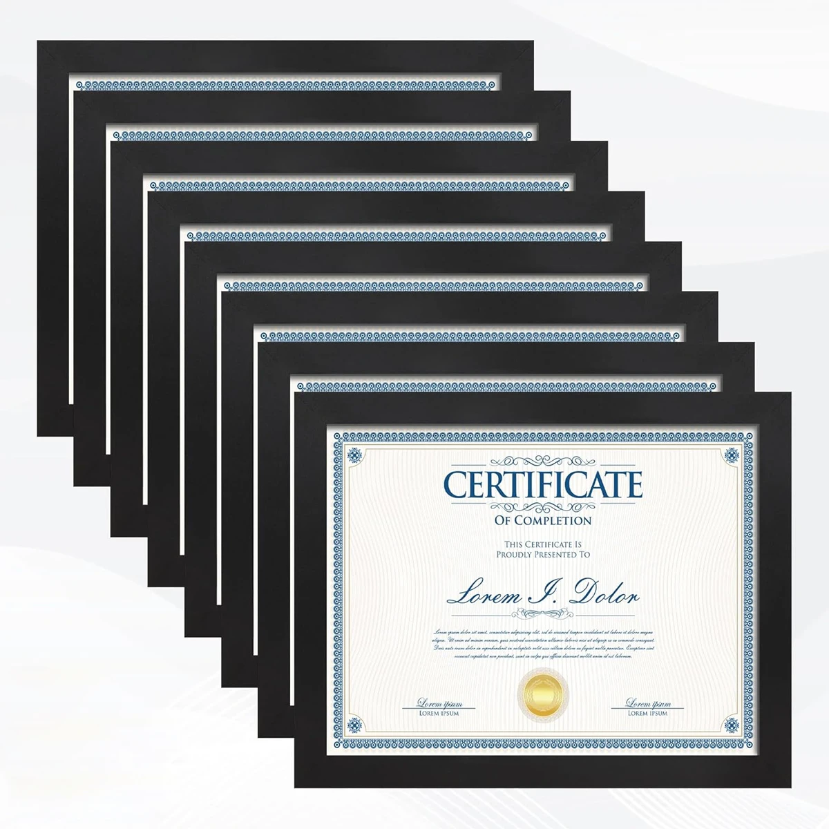 8-Piece Black A4 Ma…