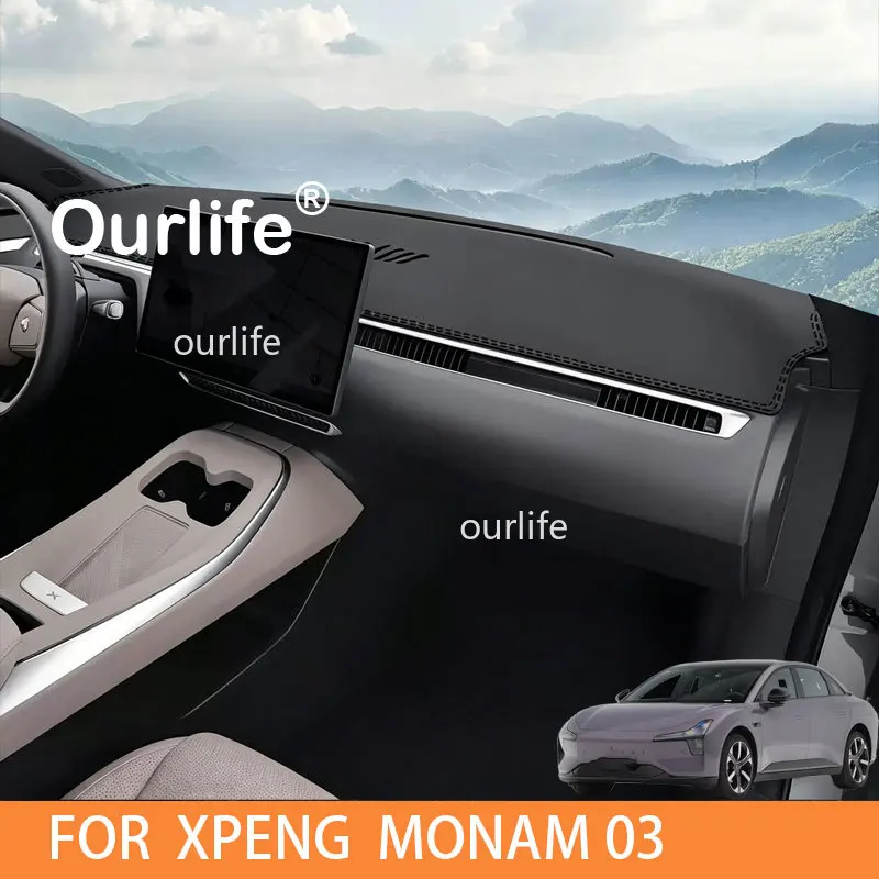 For Xpeng Mona M03 2026  2027 Car Dashboard Cover Instrument Panel Mat Sun Shade Anti-slip Carpet Pad Decoration Accessories