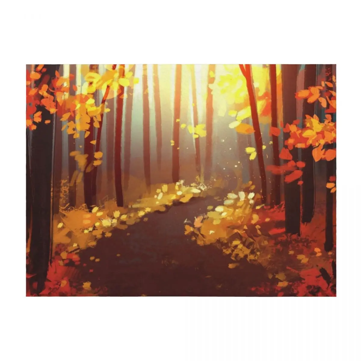 

Fire Forest Throw Blanket Furrys Kid'S Quilt Plush Blankets