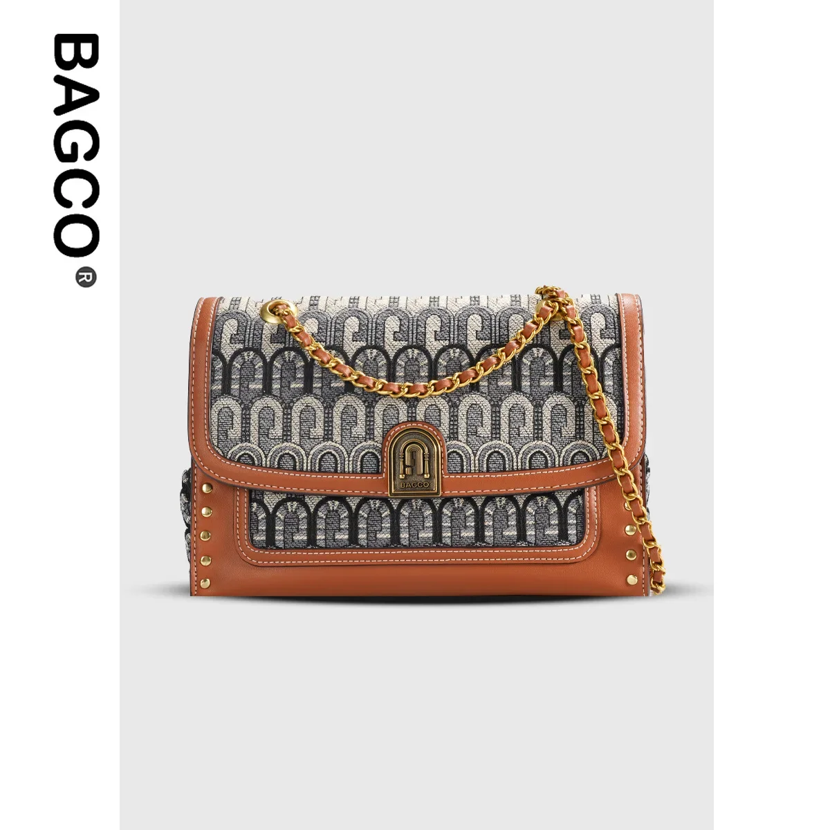 

BAGCO | Новая сумка через плечо из жаккардовой ткани G с верхней ручкой