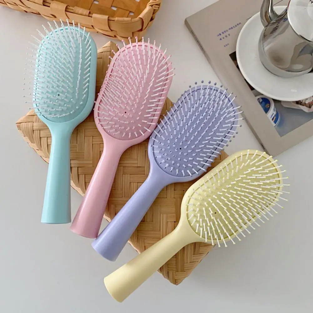 

Wide Teeth Air Cushion Comb Macaron Color Long-lasting Lightweight Scalp Massage Large Hairdressing Comb for Home