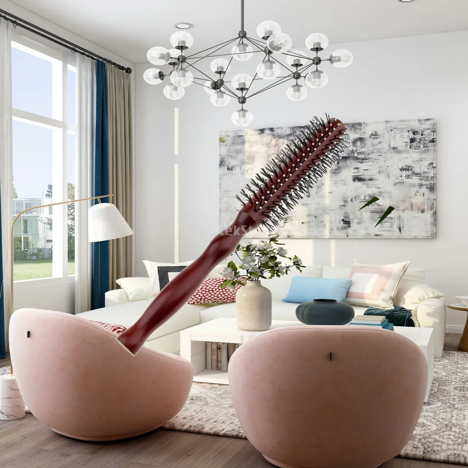 Round Hair Brush with Wooden Handle for Professional Salon Curling Hair Styling Comb for Hairdresser Tools