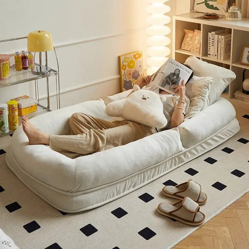 Foldable sofa bed modern design large lazy sofa bean bag fabric memory foam adjustable single seat sofa bed