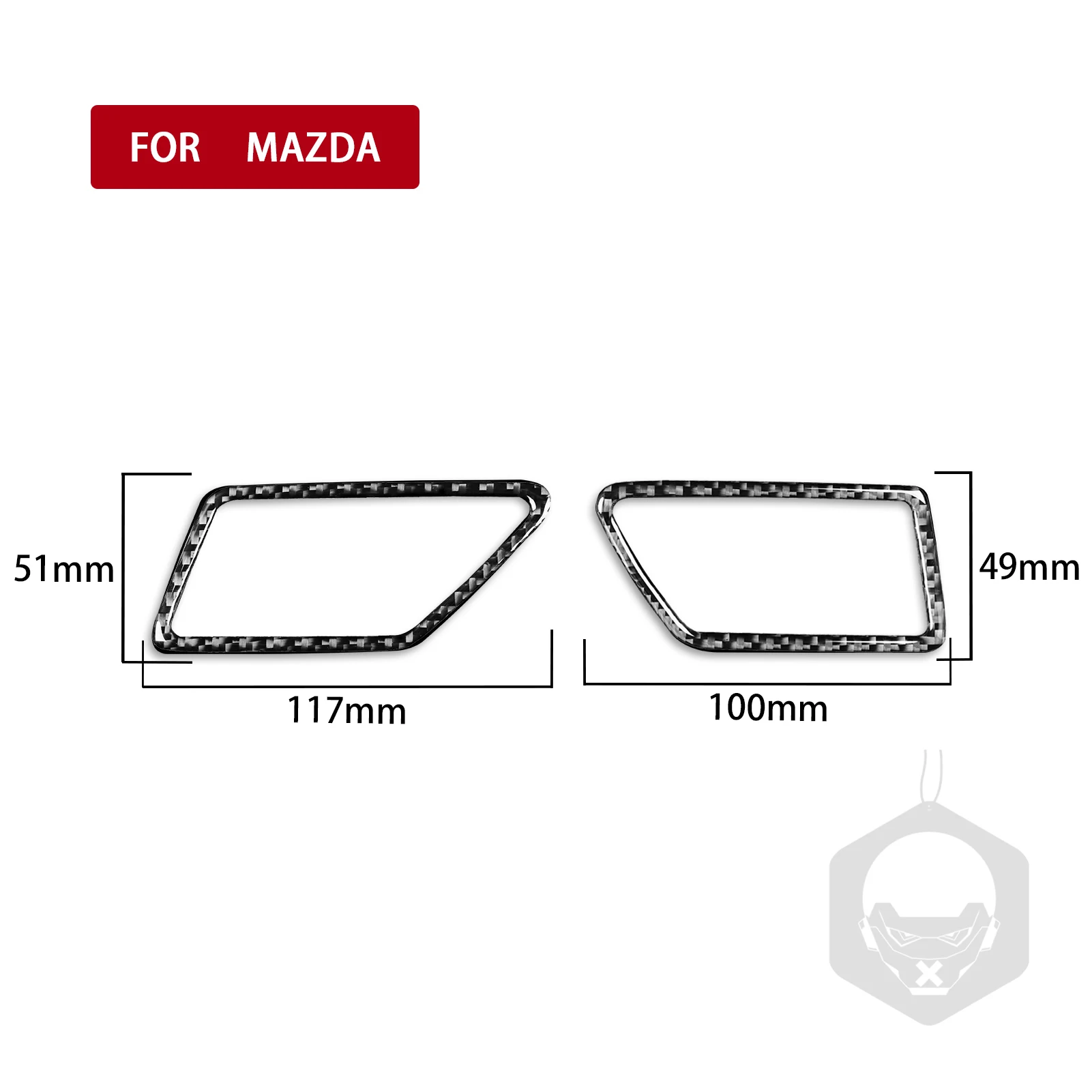 

For Mazda 3 Axela Mazdaspeed 3 2010—2013 Carbon Fiber Dashboard Defogging Air Vent Car Accessories Interior Cover Trim Sticker