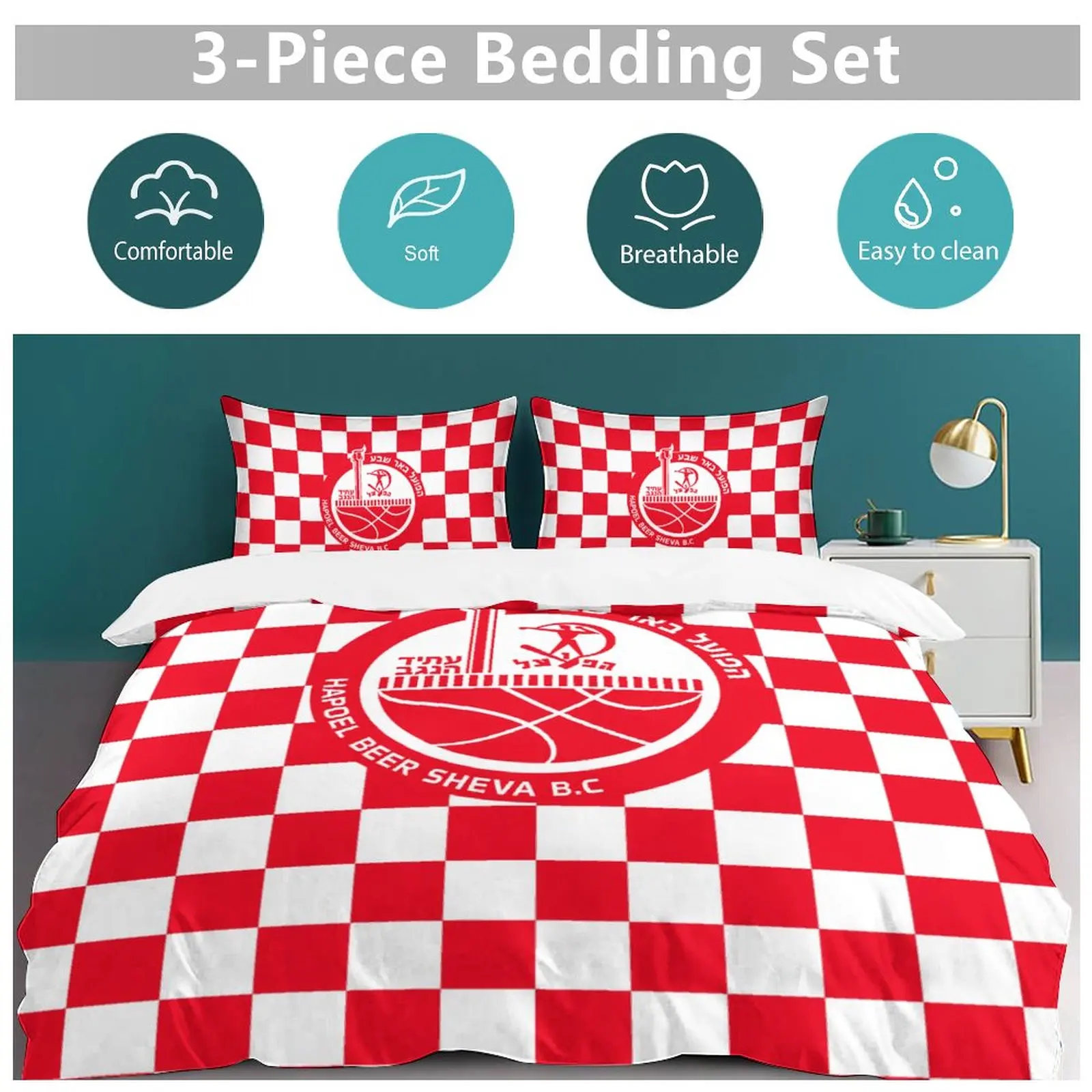 Hapoel Beer Sheva BC Bedding Set Duvet Cover Bedroom Comforter Single Twin King ​Size Quilt Cover Home Textile