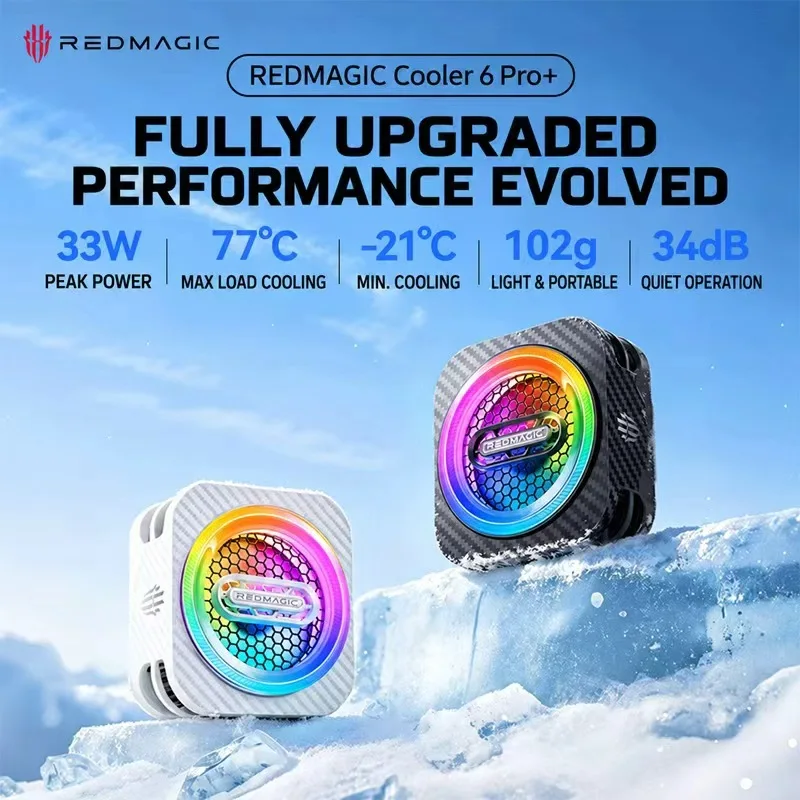Nubia Redmagic Magnetic Semiconductor Phone Cooler 6 Pro+ 33W Max Power 14N Magnetic Pull Smart Temp Control For Mobile Gaming